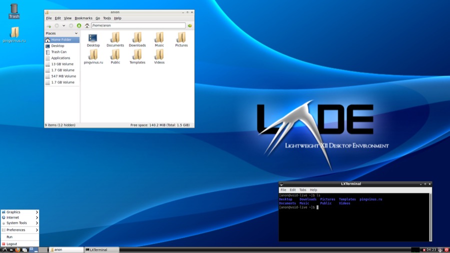 Void Linux LXDE