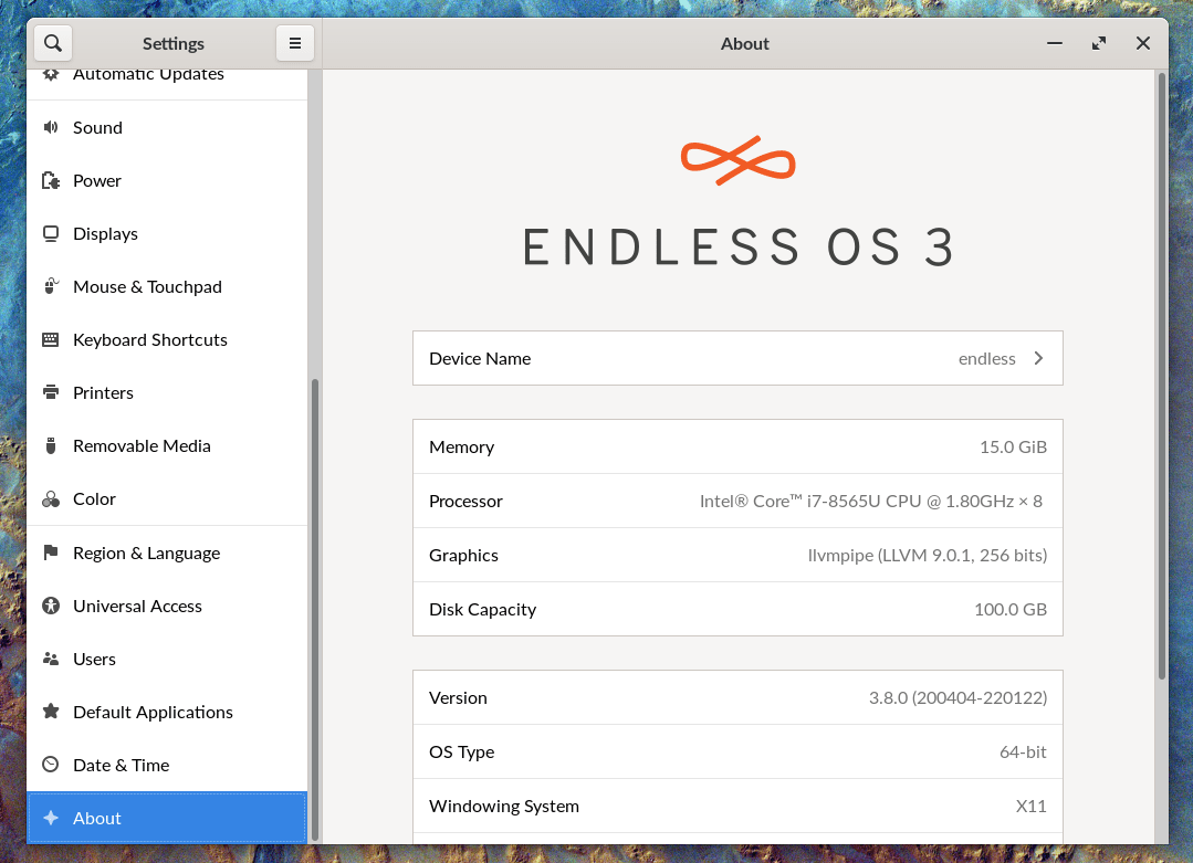 Endless OS 3.8: О системе