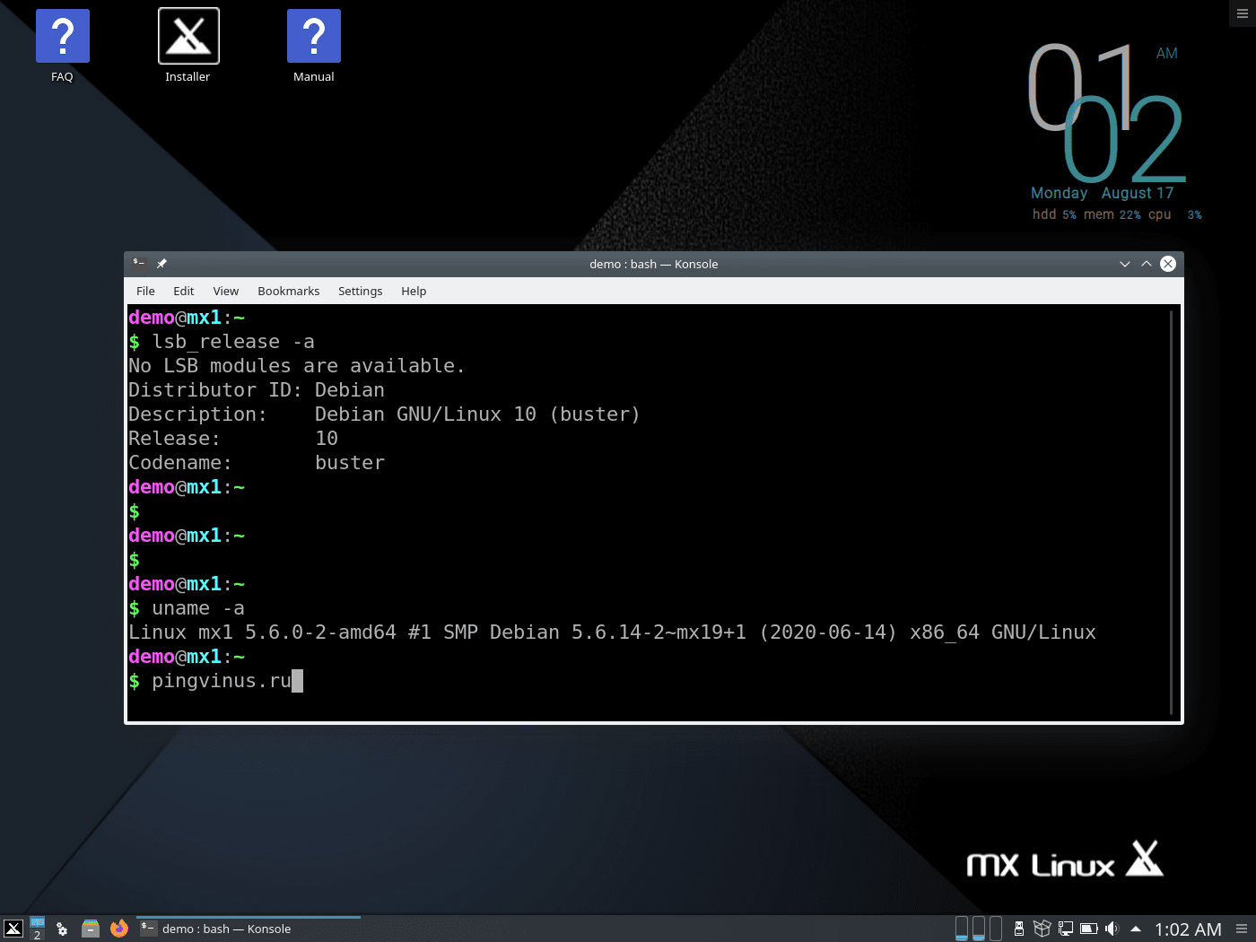 MX Linux 19.2 KDE: Ядро Linux