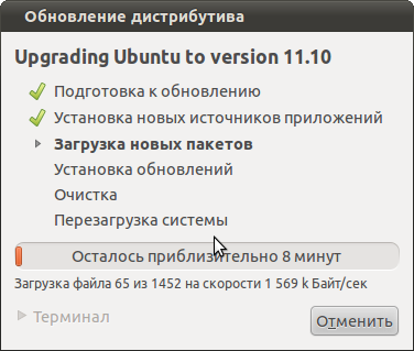 Процесс обновления Ubuntu