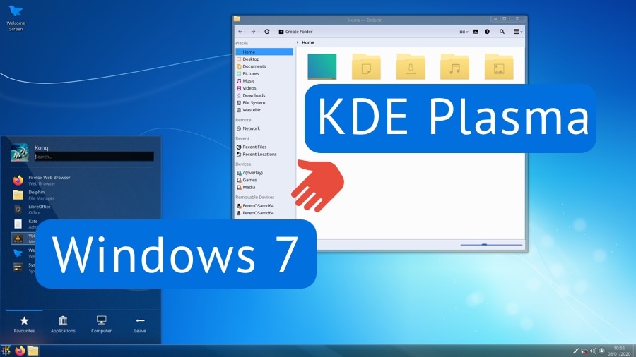 KDE Plasma Windows 7