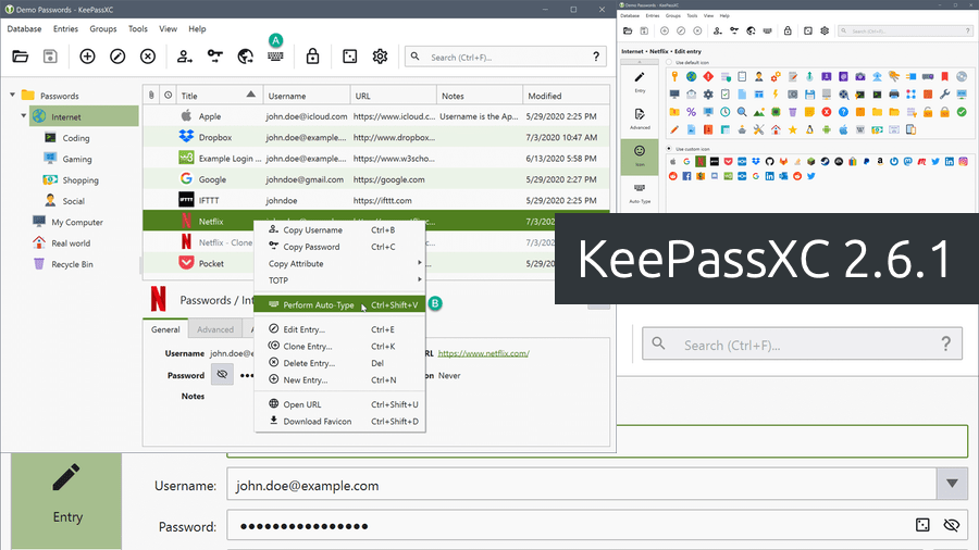 KeePassXC 2.6.1