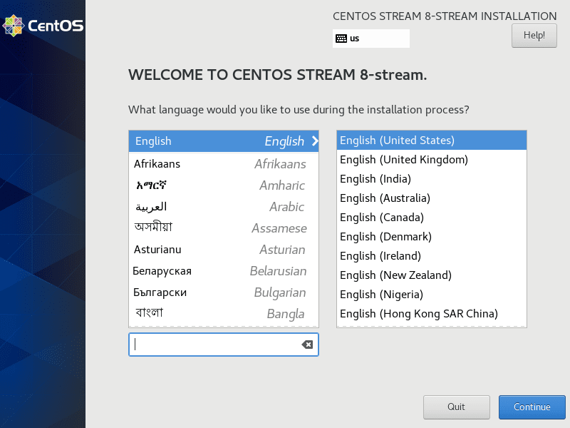Установка CentOS Stream