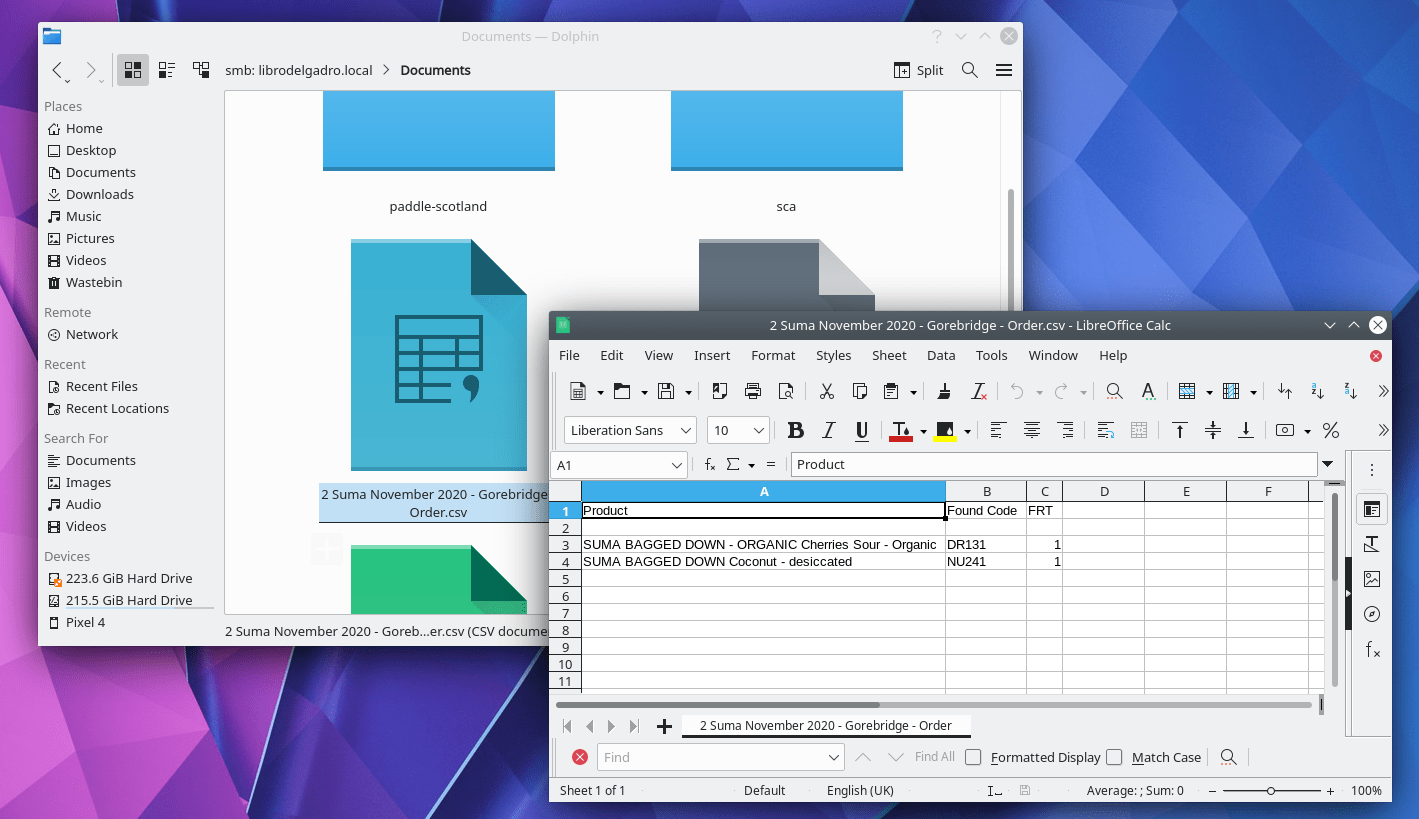 Работа в LibreOffice с удаленными файлами, с помощью KIO Fuse