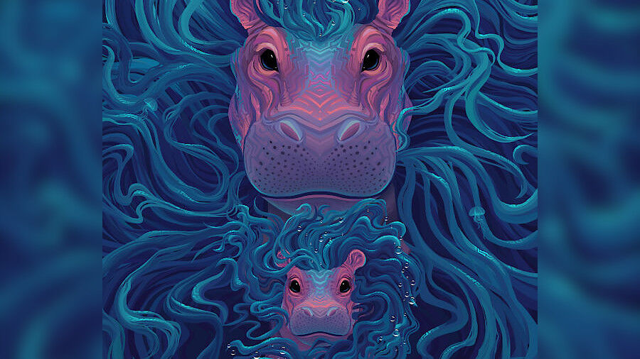 Hirsute Hippo Картина