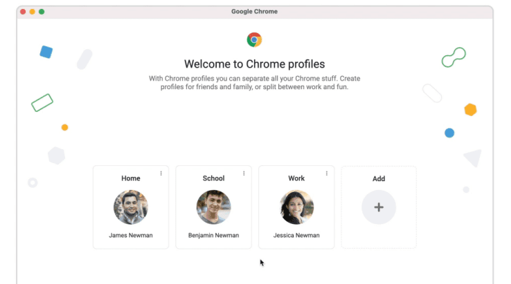 Выбор профиля при запуске Chrome