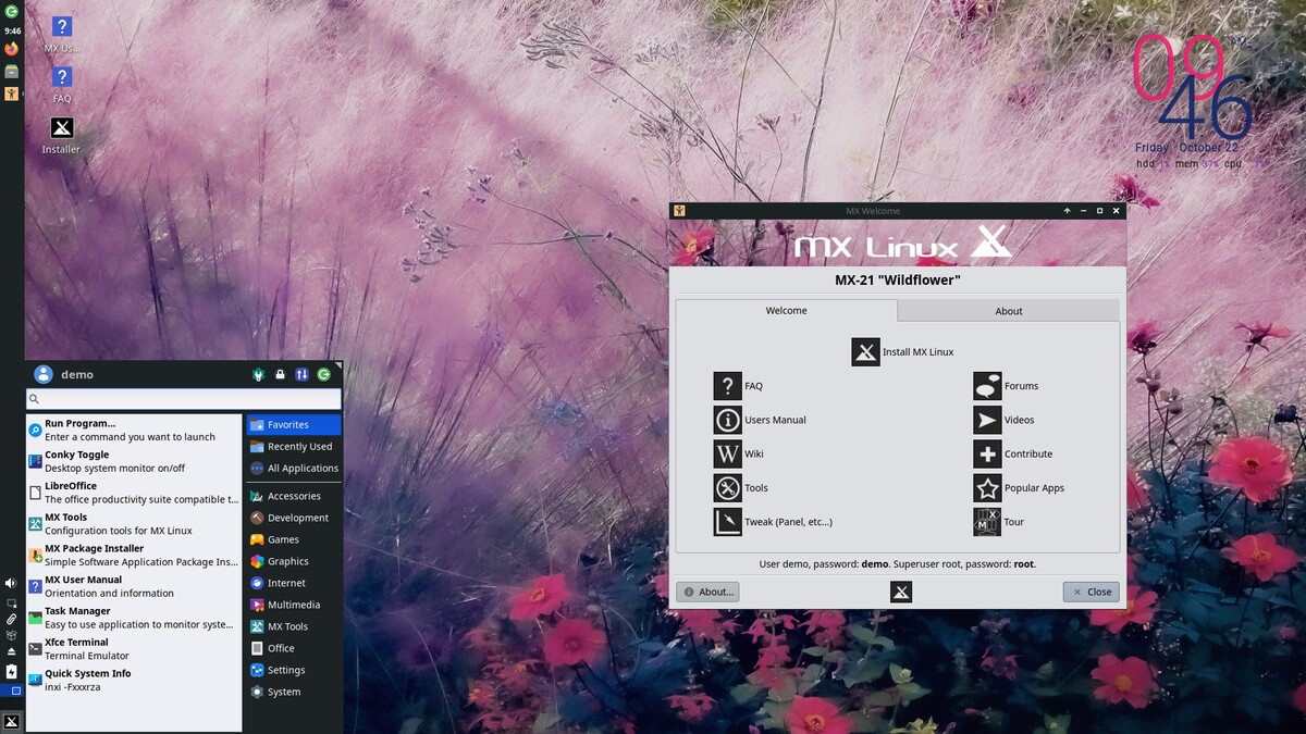 MX Linux 21. Xfce 4.16