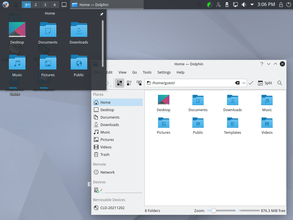 Calculate Linux 22. KDE Plasma