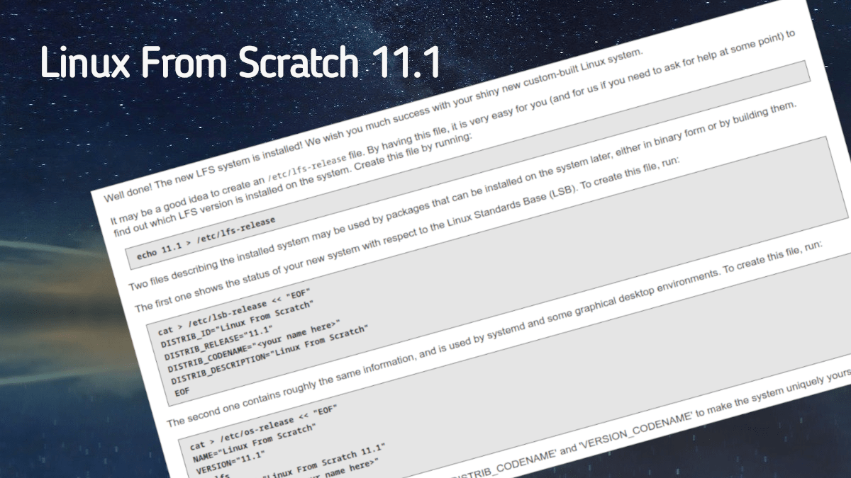 Linux From Scratch 11.1