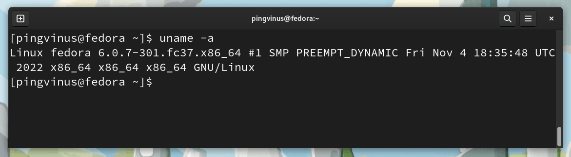 Fedora 37. Ядро Linux 6.0