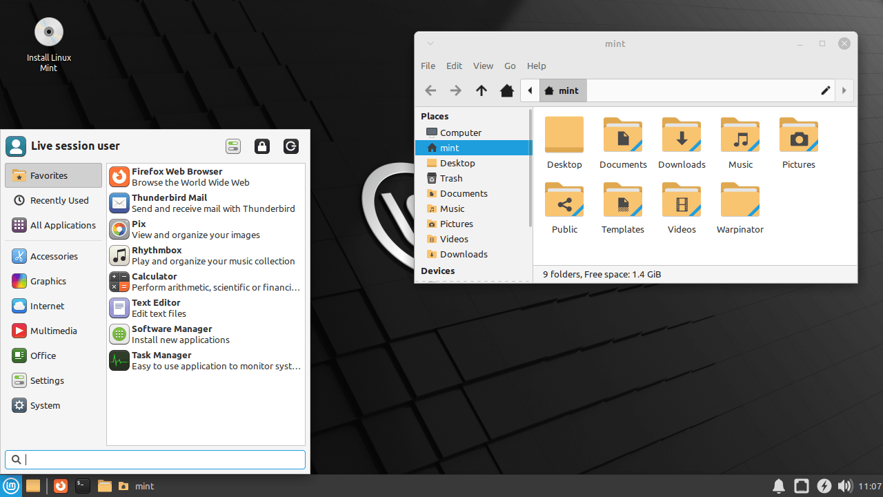 Linux Mint 21.1. Xfce 4.16