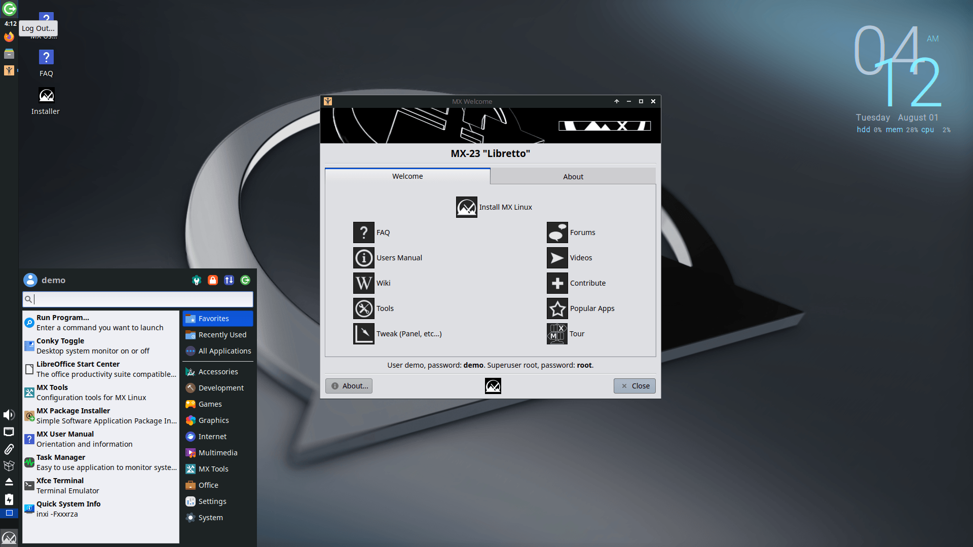 MX Linux 23. Xfce 4.18