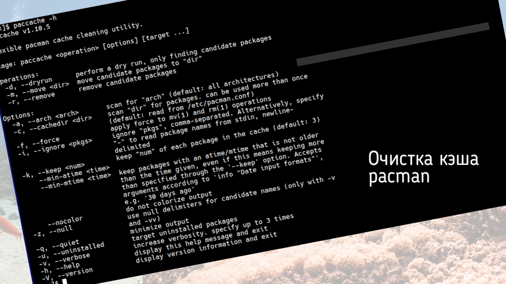 Очистка кэша pacman в ArchLinux