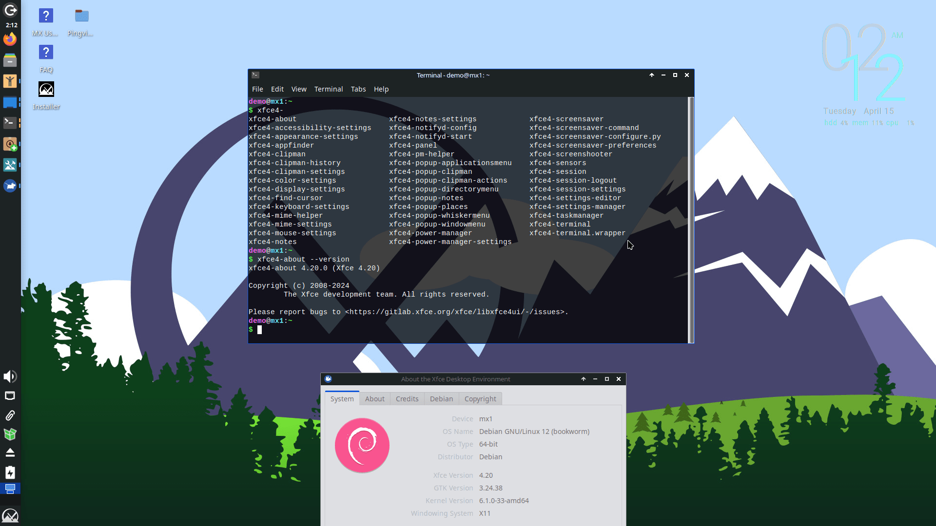 MX Linux 23.6. Xfce 4.20