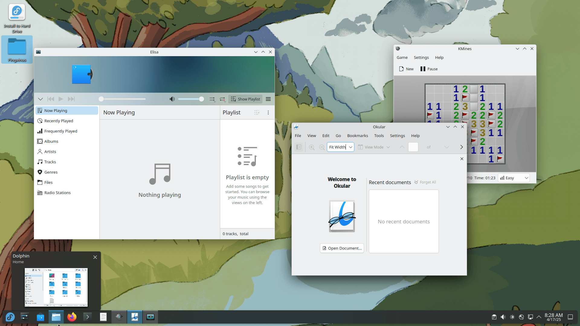 Fedora 42. KDE Plasma. Приложения KDE