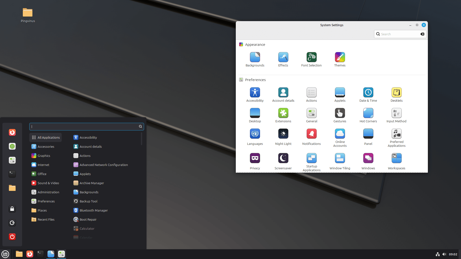 Linux Mint 22.2. Среда Cinnamon 6.4