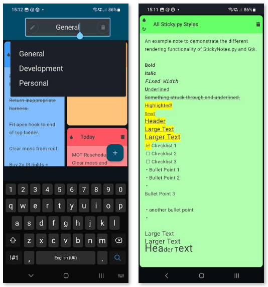 StyncyNotes. Заметки под Android