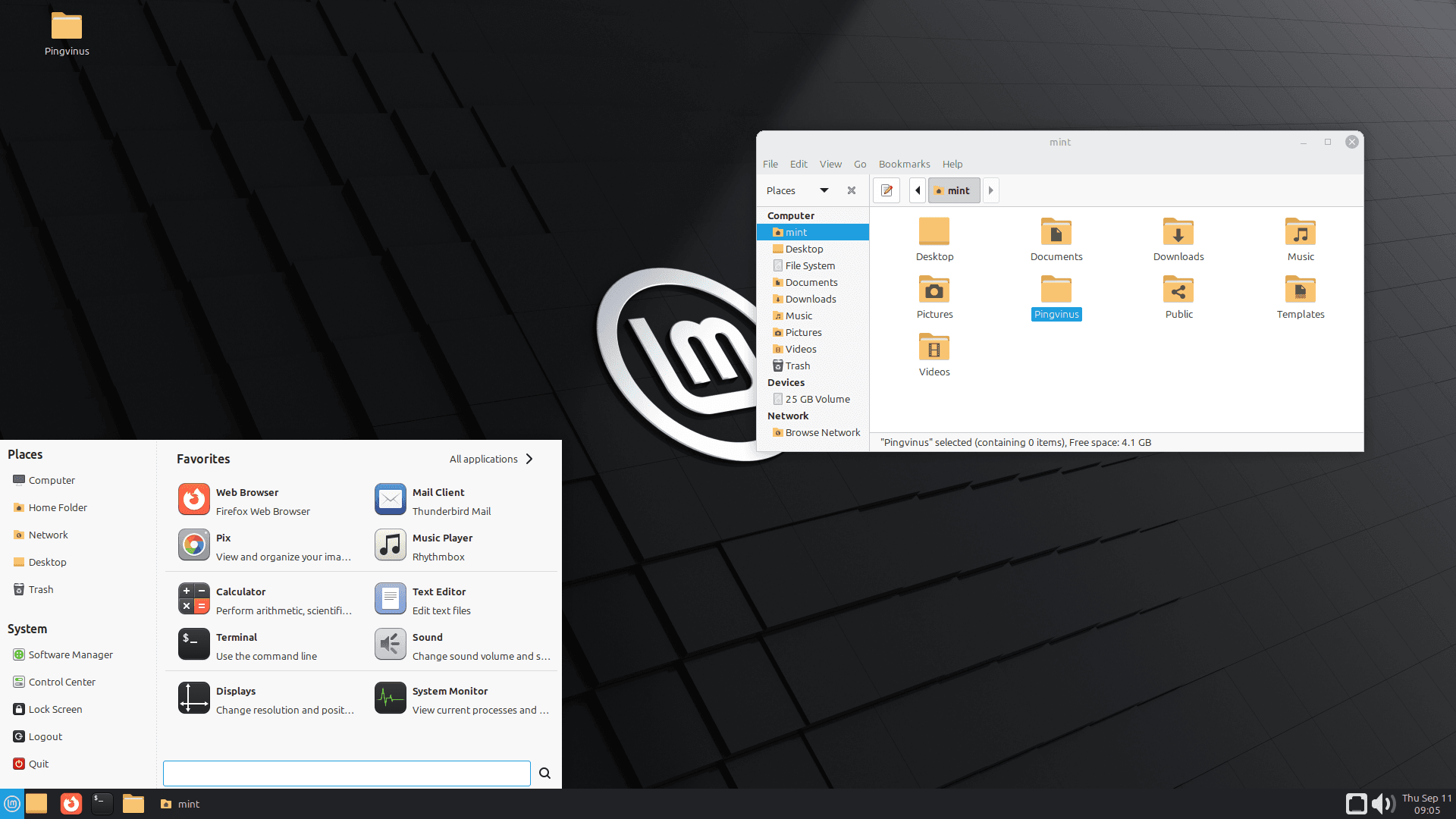 Linux Mint 22.2. Среда MATE 1.28