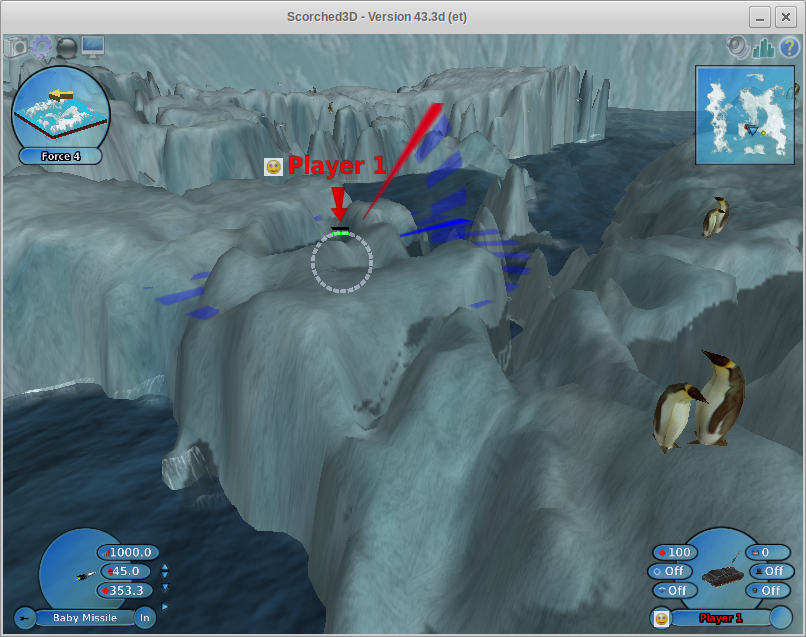 Scorched 3D 43.3. Пещера с пингвинами
