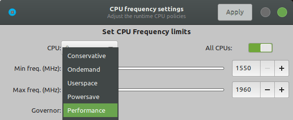 Cpupower-gui