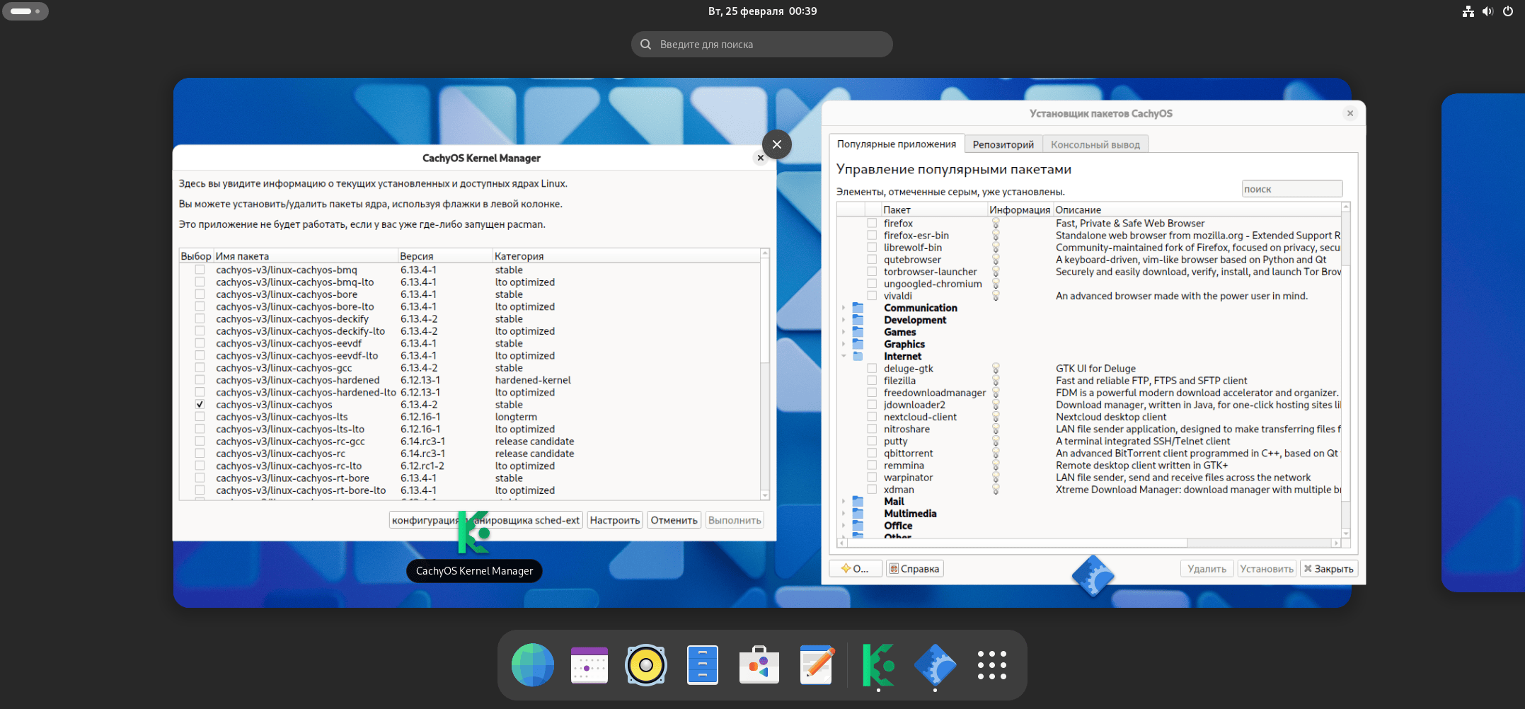 CashyOS. Окружение GNOME 47