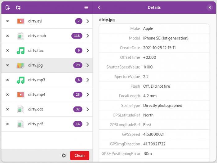 Metadata Cleaner