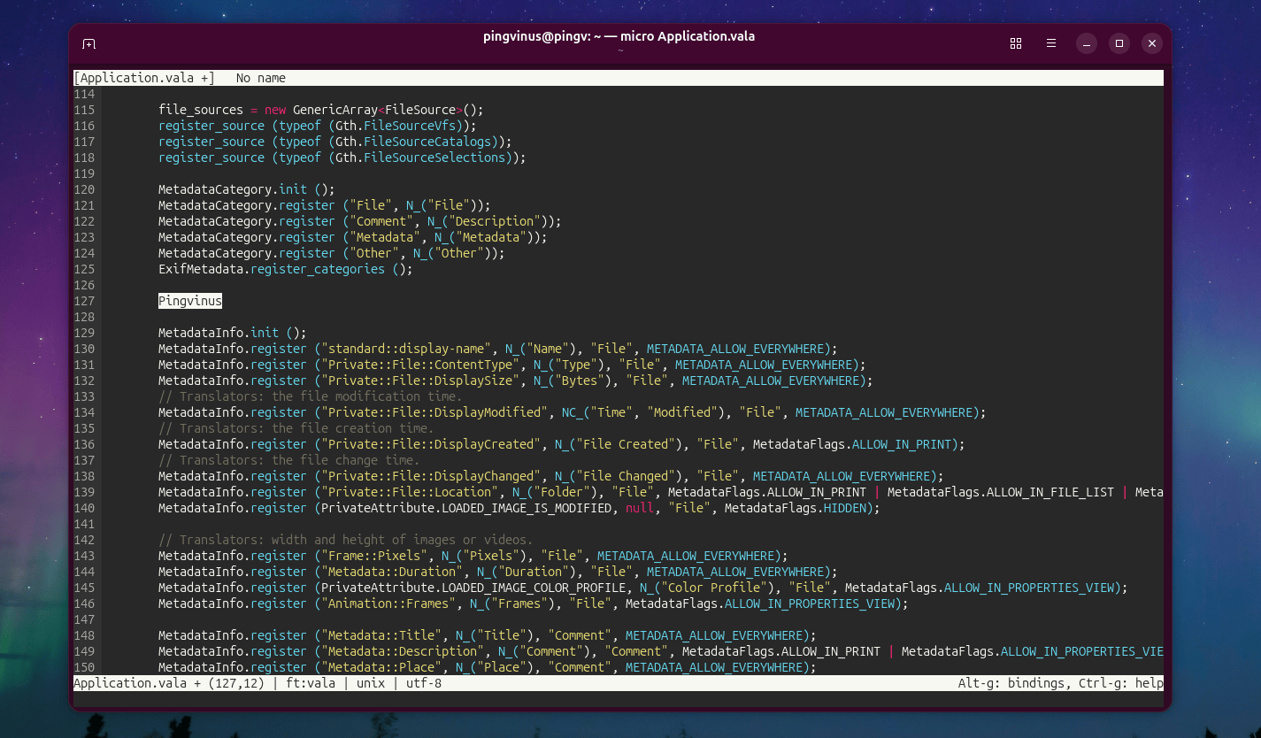 Micro 2.0.15. Подсветка синтаксиса