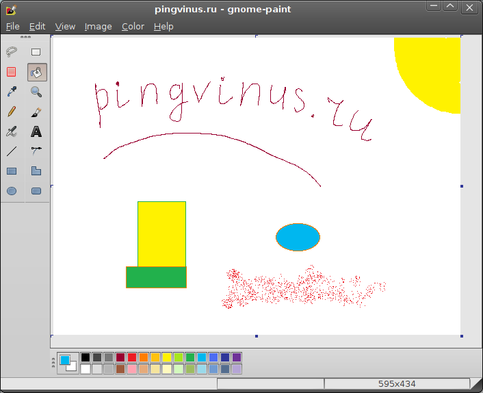 Gnome Paint - простая программа для рисования в Linux