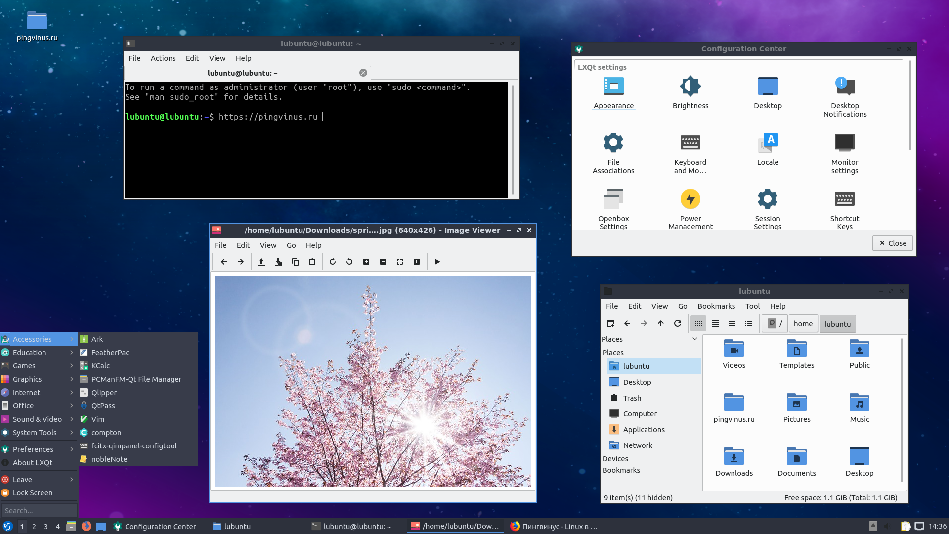 Lubuntu 18.10 (LXQt 0.13.0)