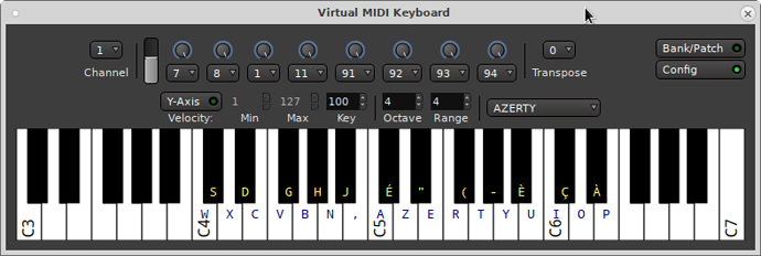Ardour 6.0: Виртуальная MIDI-клавиатура
