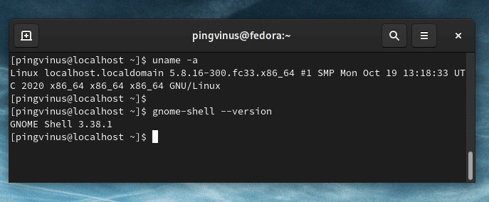 Fedora 33: Ядро Linux 5.8.
