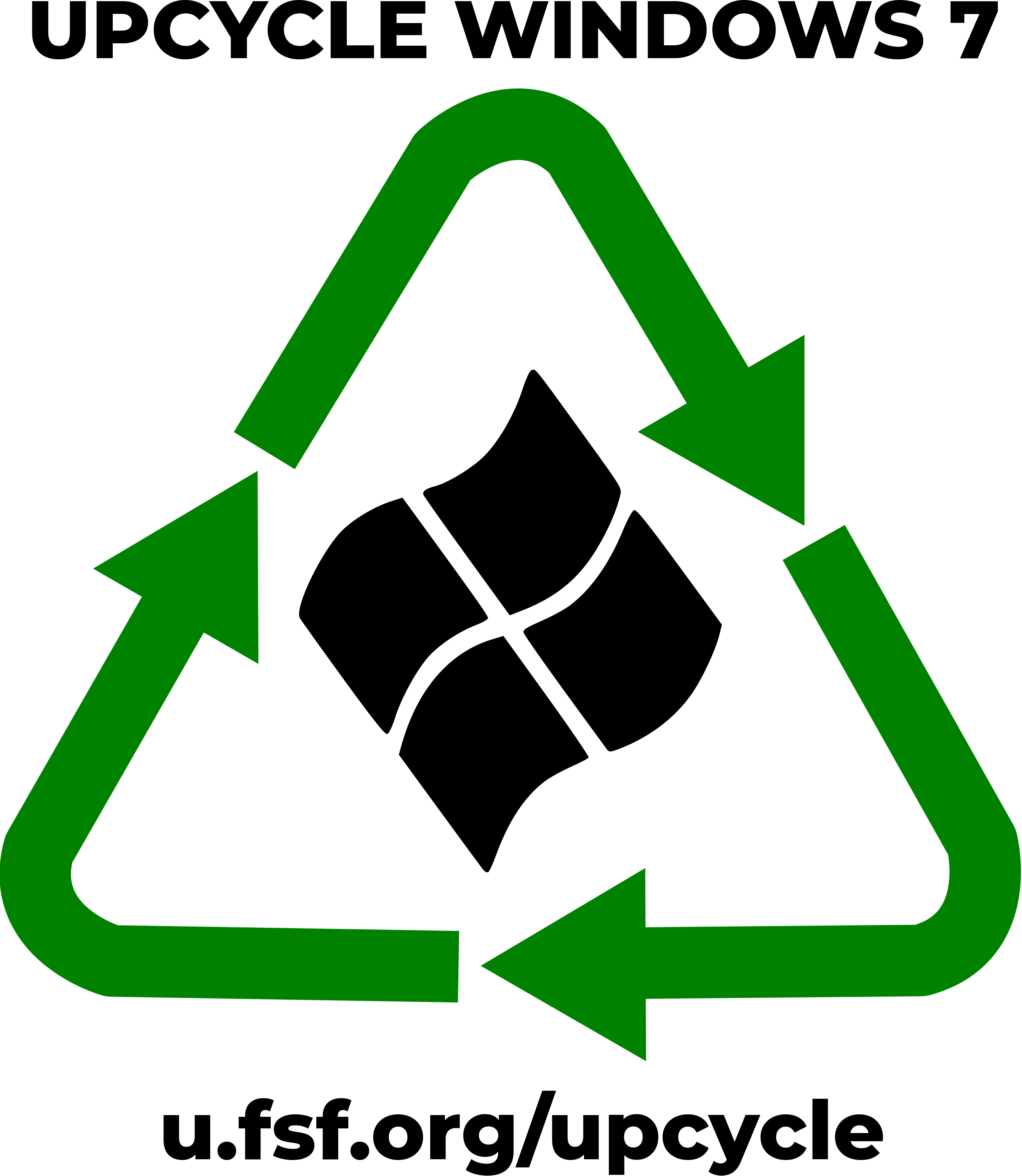 Эмблема петиции Фонда СПО (Windows 7 Upcycle)