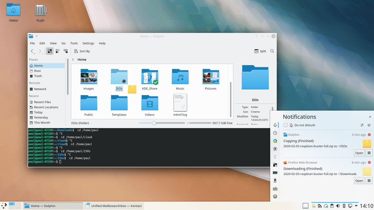 KDE Plasma 5.18: Уведомления