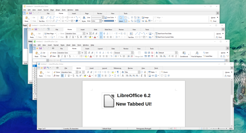 LibreOffice 6.2 Новый интерфейс