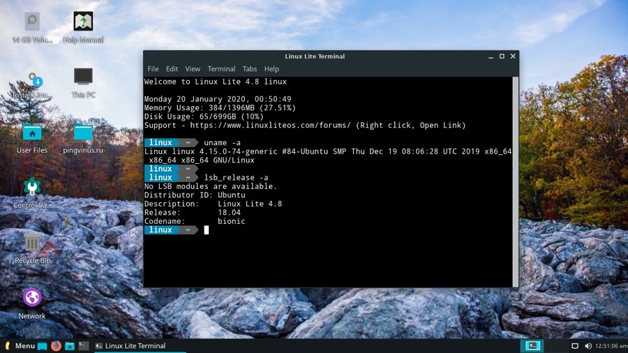 LinuxLite 4.8: Ядро
