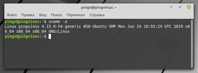 Linux Mint 19.2 Версия ядра