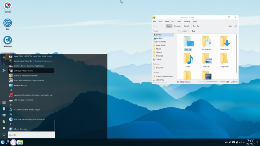 OpenMandriva 4.1: Оформление в стиле Windows 10