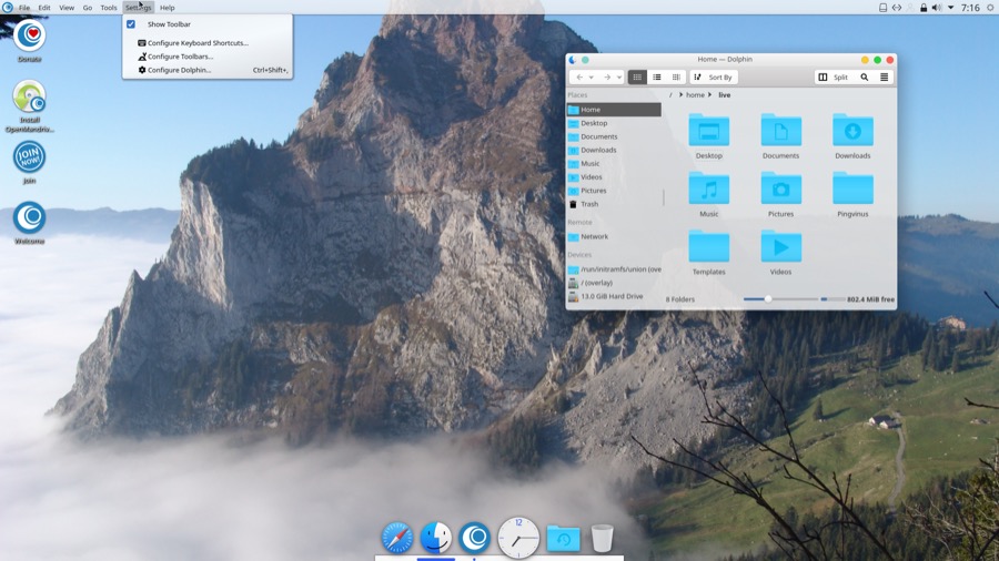 OpenMandriva 4.1: Оформление в стиле MacOS
