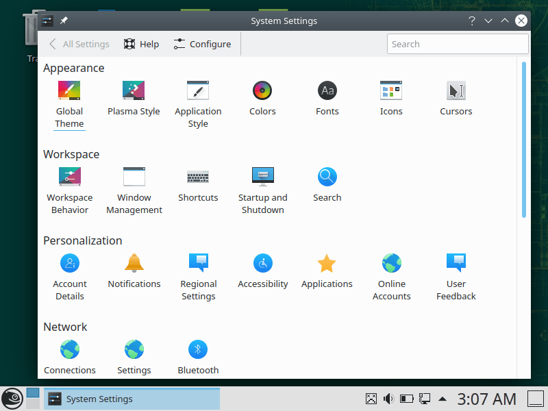 openSUSE Leap 15.2: Настройки в среде KDE