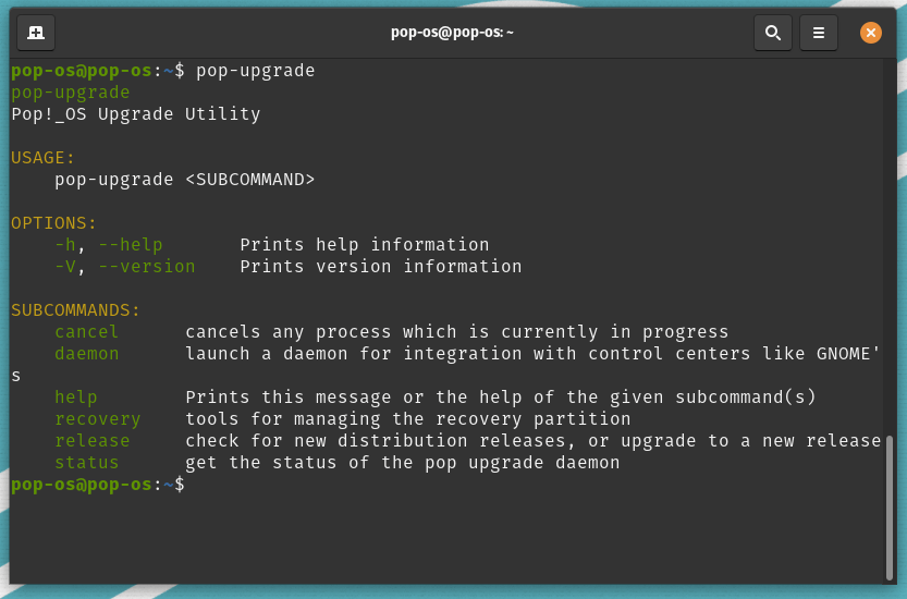 Pop OS 20.04: Утилита обновления