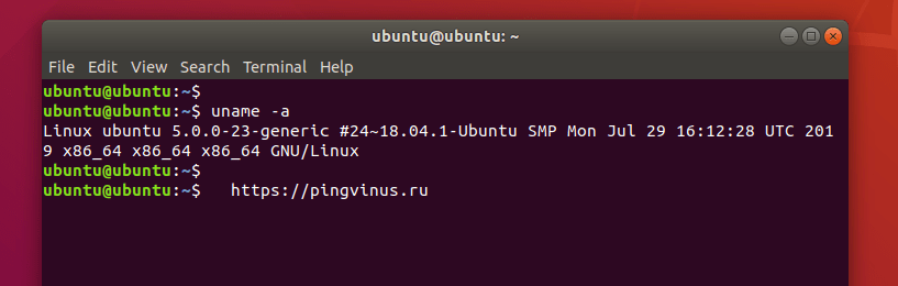 Ubuntu 18.04.3 LTS Ядро Linux 5.0
