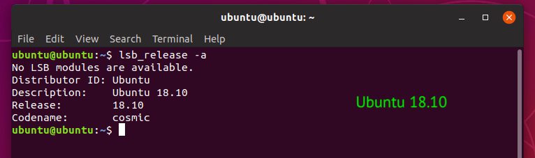 Ubuntu 18.10 Терминал
