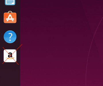 Ubuntu 19.10 Ссылка на Amazon в доке