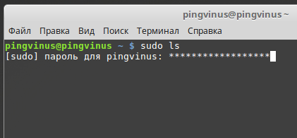 Звездочки при вводе пароля для sudo в Linux