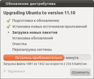 Процесс обновления Ubuntu