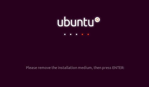 Установка Ubuntu 19.04: Извлечение носителя