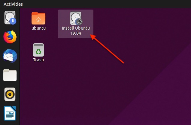 Запуск установки Ubuntu 19.04